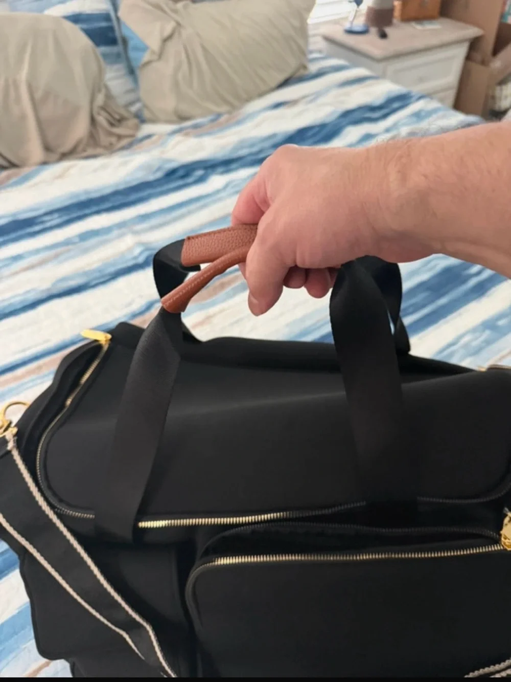 JOY MANGANO-Black Weekend Travel Duffle Bag